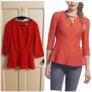 Moulinette Souers (Anthropologie) Peplum-Style Top | Women’s Size 6 | Feminine